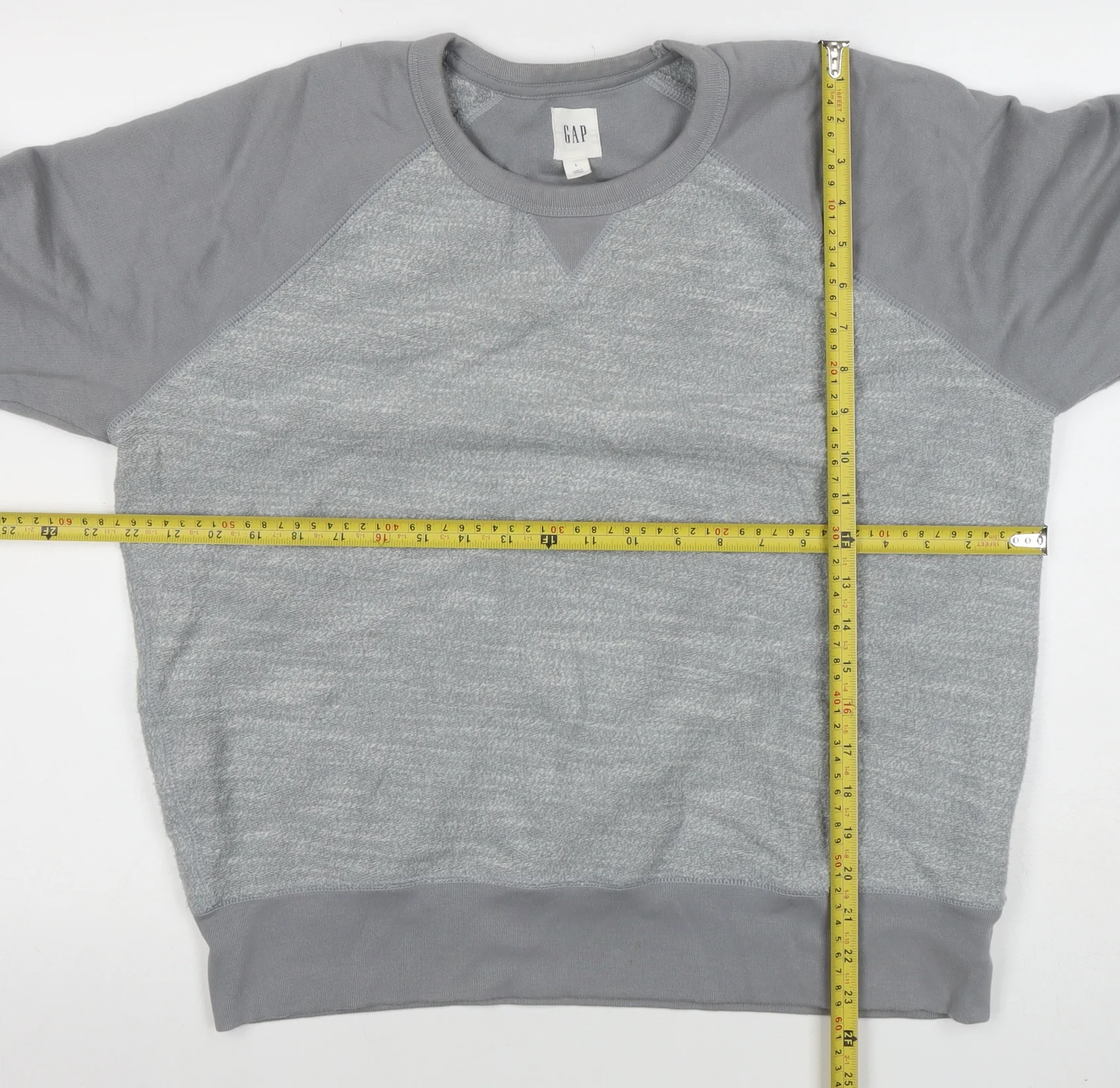 GAP Men’s Grey Long Sleeve Crew Neck Pullover Sweatshirt Size L - Image 2