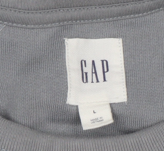 GAP Men’s Grey Long Sleeve Crew Neck Pullover Sweatshirt Size L - Image 4