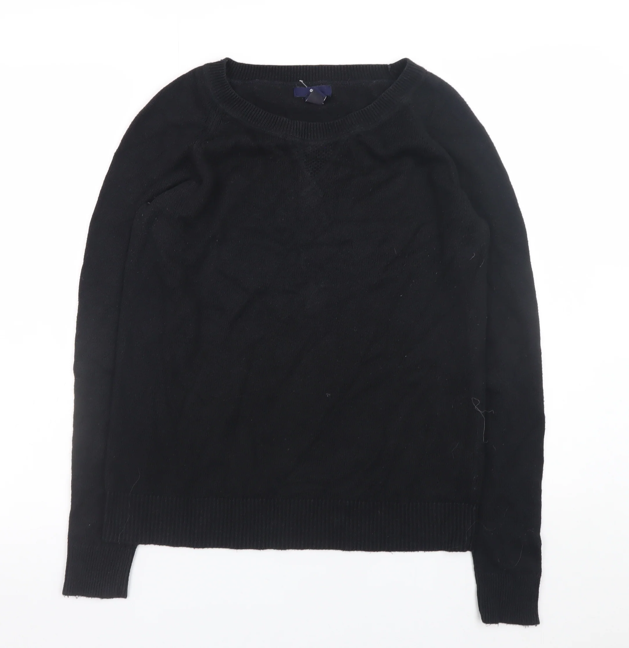 Gap Men's Black Cotton Knit Crew Neck Pullover Jumper Size M