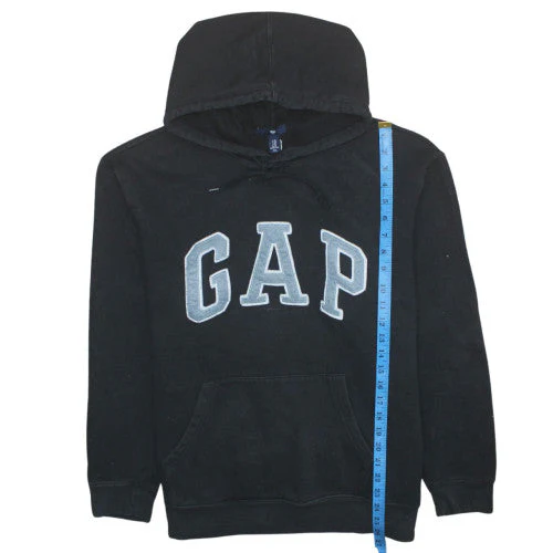 GAP Men's Black XL Pullover Hoodie Classic Logo Fleece Cotton Blend - Image 2