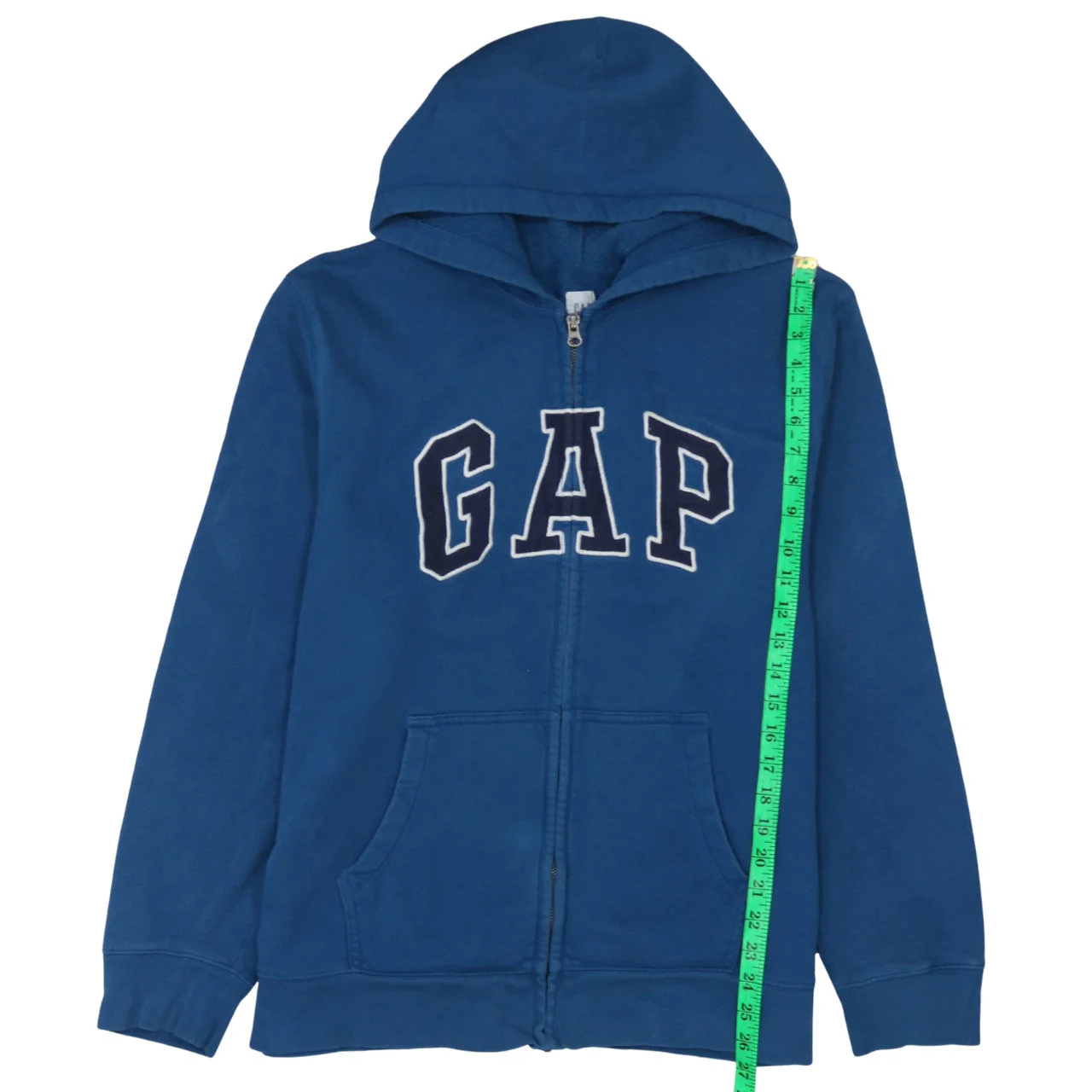 GAP Men's Blue Full Zip Hoodie XL Logo Fleece Sweatshirt - Image 2