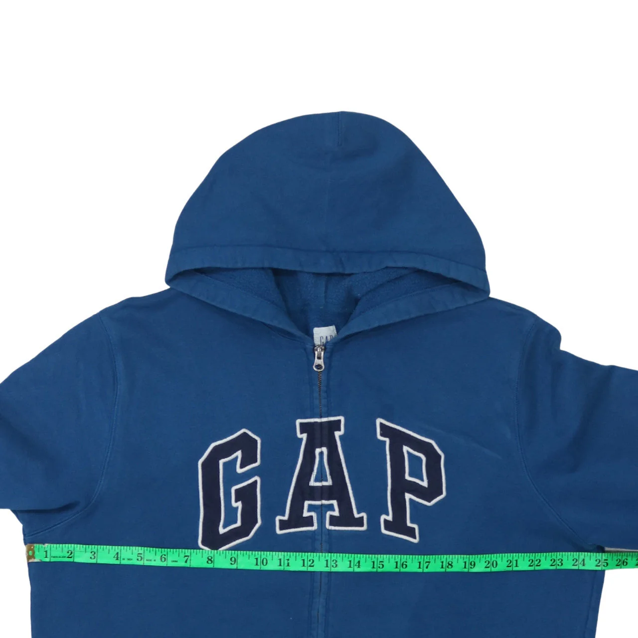 GAP Men's Blue Full Zip Hoodie XL Logo Fleece Sweatshirt - Image 3