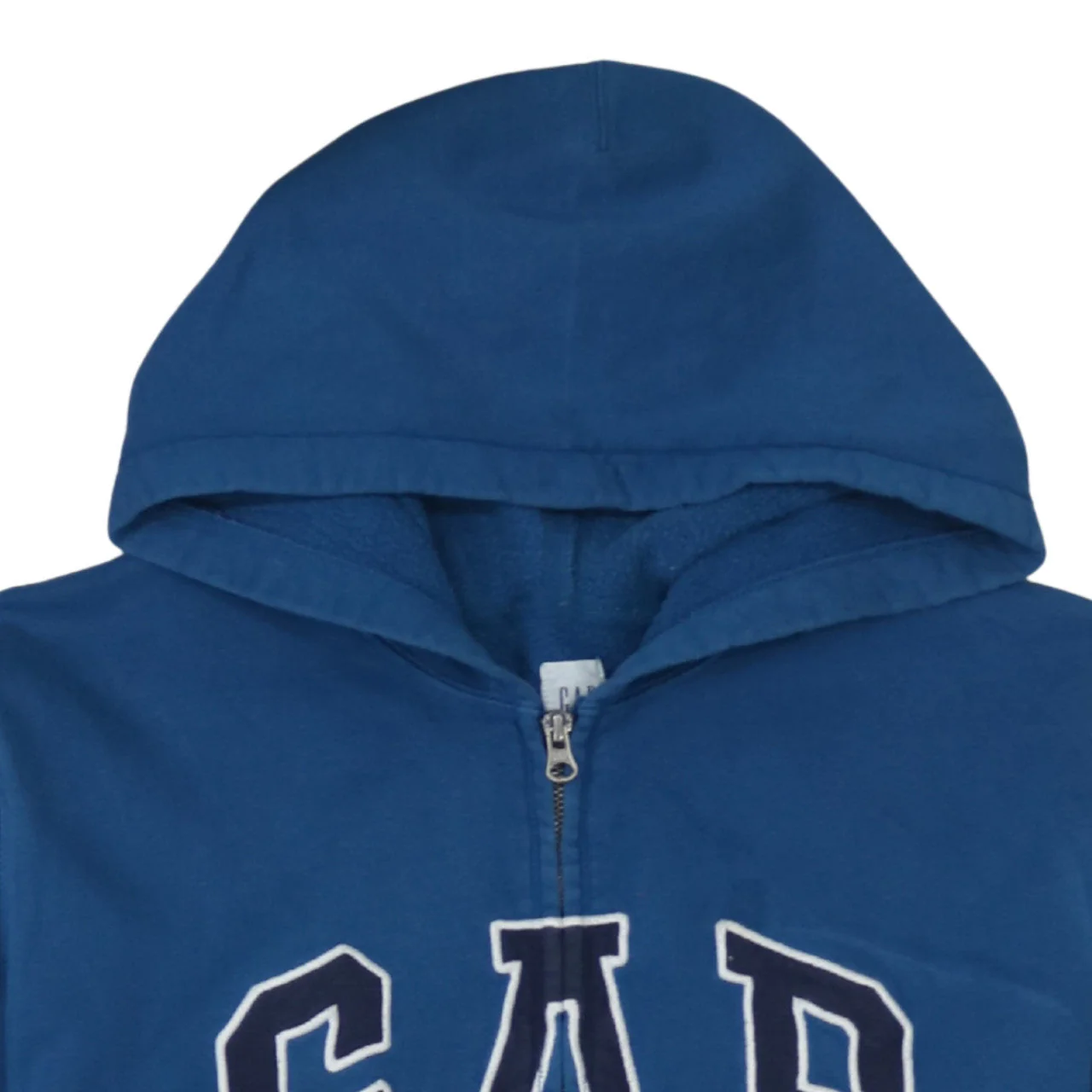 GAP Men's Blue Full Zip Hoodie XL Logo Fleece Sweatshirt - Image 8