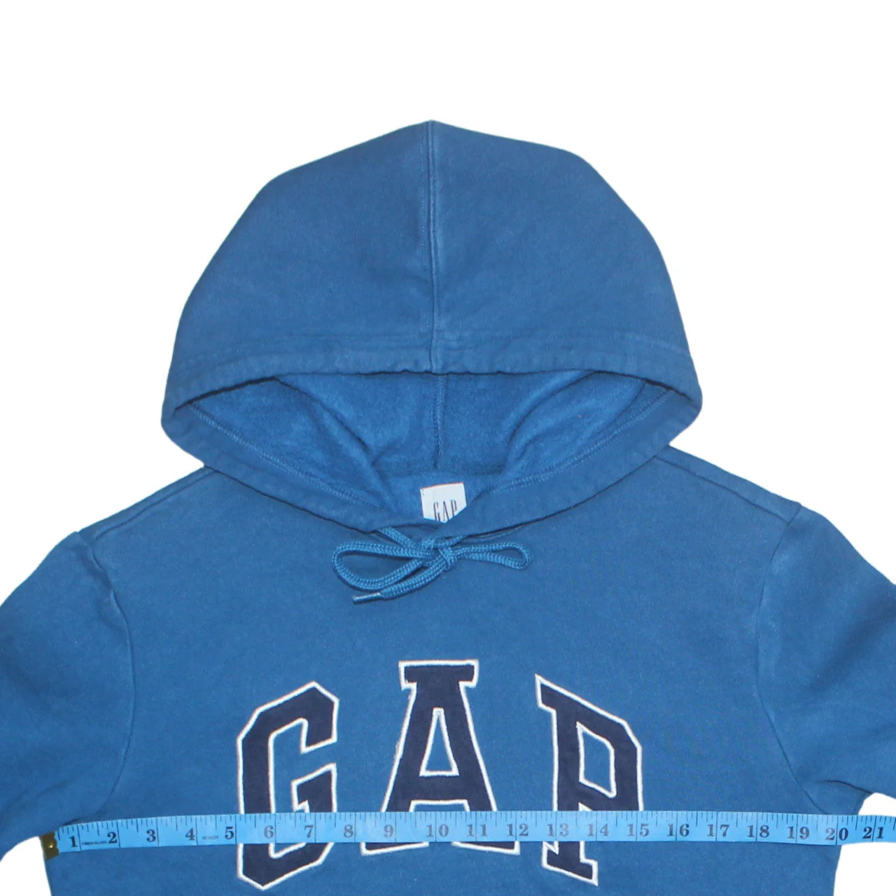 GAP Men's Blue Pullover Hoodie XS Cotton Blend College Style - Image 2