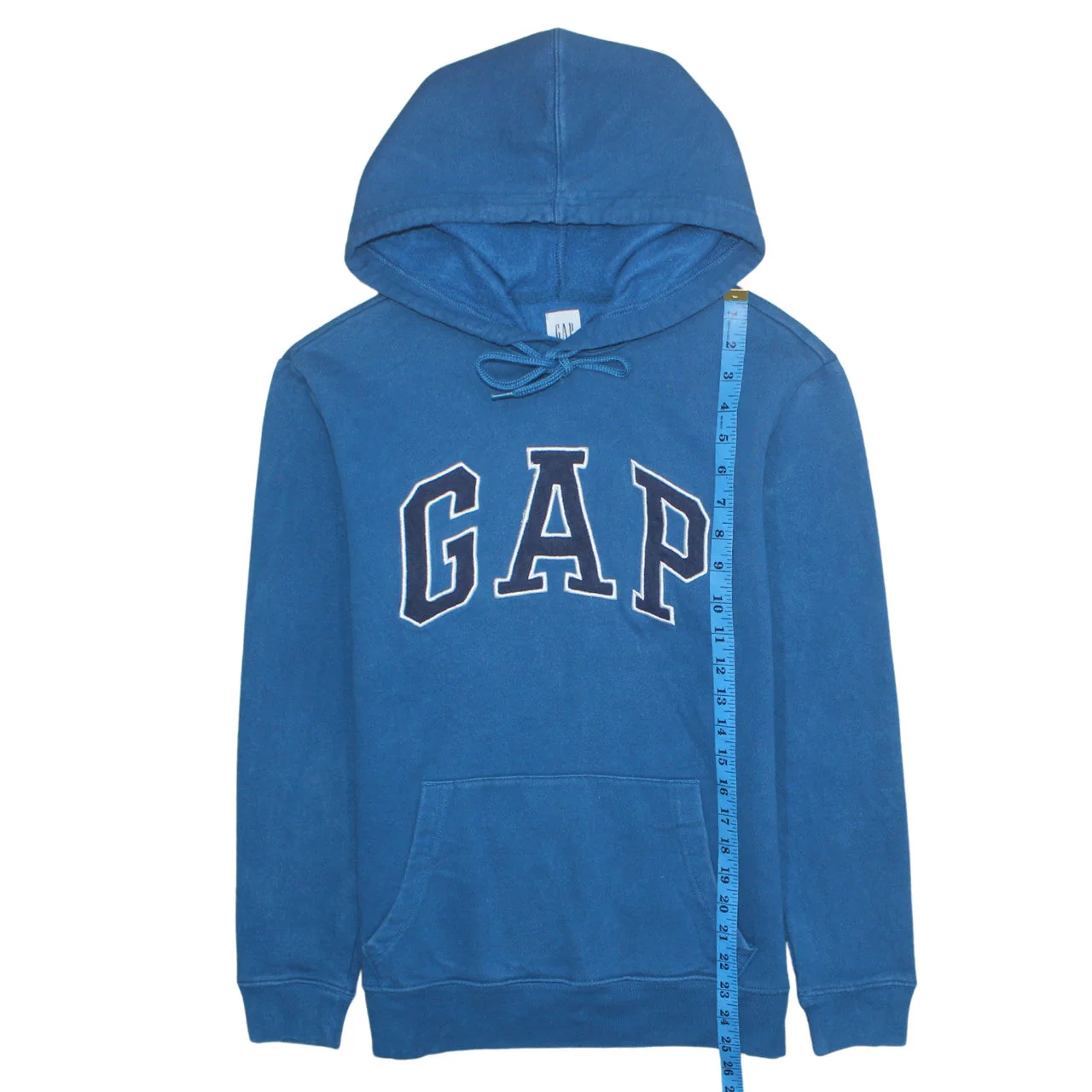 GAP Men's Blue Pullover Hoodie XS Cotton Blend College Style - Image 3