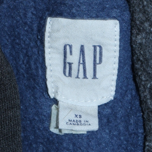GAP Mens Blue Pullover Hoodie XS Regular Fit Fleece Sweatshirt - Image 6