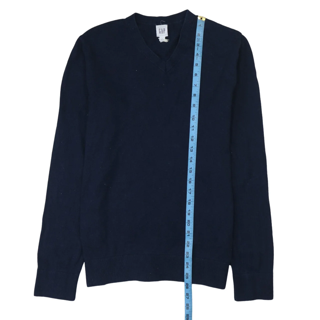 GAP Men's Blue V-Neck Long Sleeve Pullover Sweatshirt Size S - Image 3