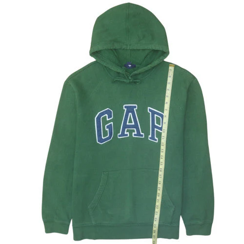 GAP Men's Green Pullover Hoodie L Logo Fleece Sweatshirt - Image 3