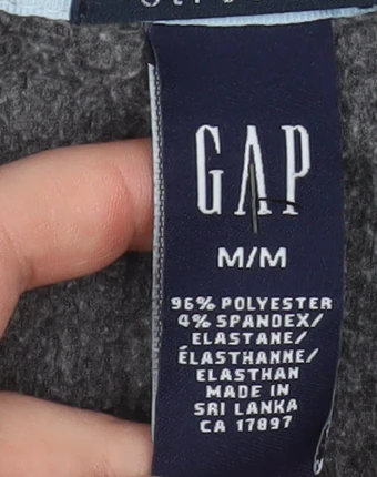 GAP Men's Grey 1/4 Zip Fleece Sweatshirt Medium Classic Fit - Image 4