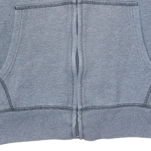 GAP Men's Grey Full Zip Hoodie L Logo Fleece Sweatshirt - Image 6