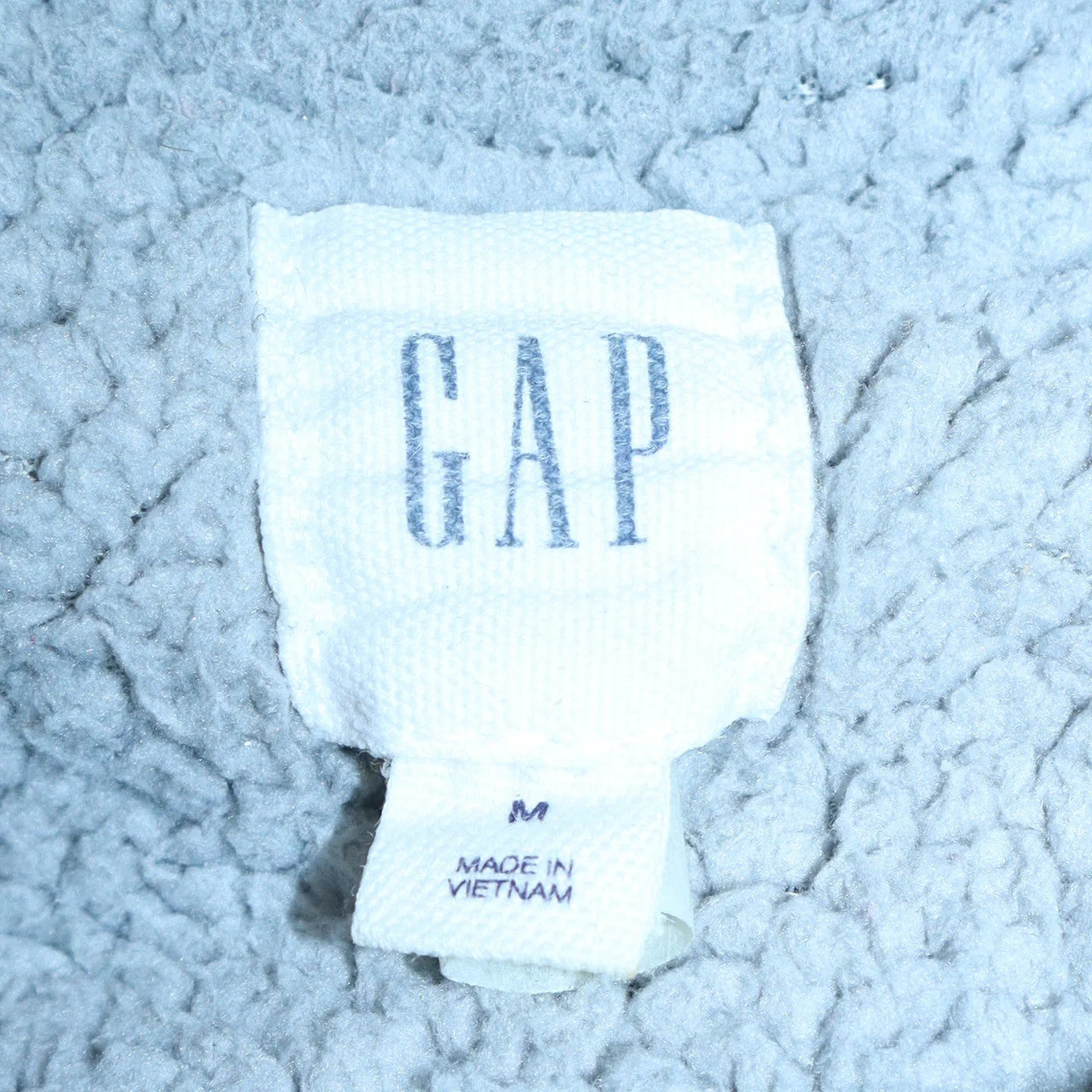 GAP Men's Grey Full Zip Hoodie M Fleece Lined Classic Logo - Image 5
