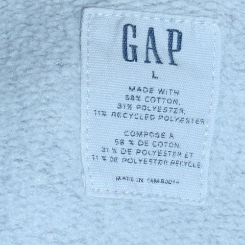 GAP Men's Grey Logo Crew Neck Sweatshirt L Classic Fit - Image 5
