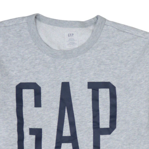 GAP Men's Grey Logo Crew Neck Sweatshirt L Classic Fit - Image 8