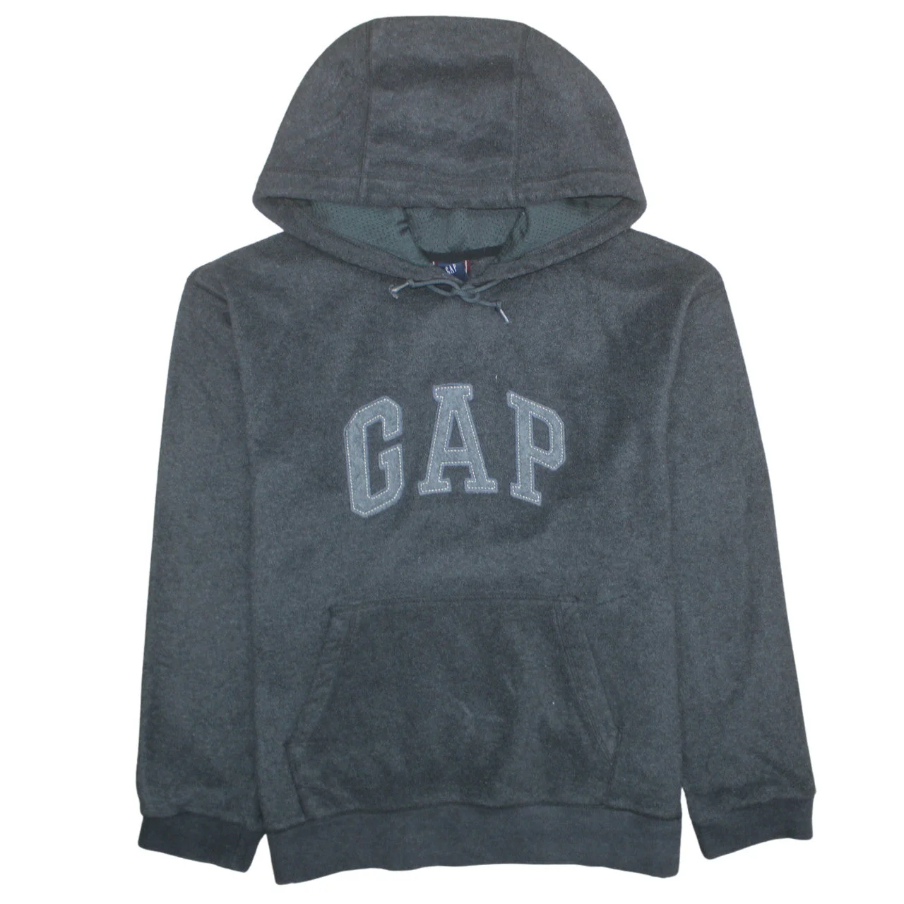GAP Men's Grey Pullover Hoodie Medium Regular Fit Fleece Logo Sweatshirt