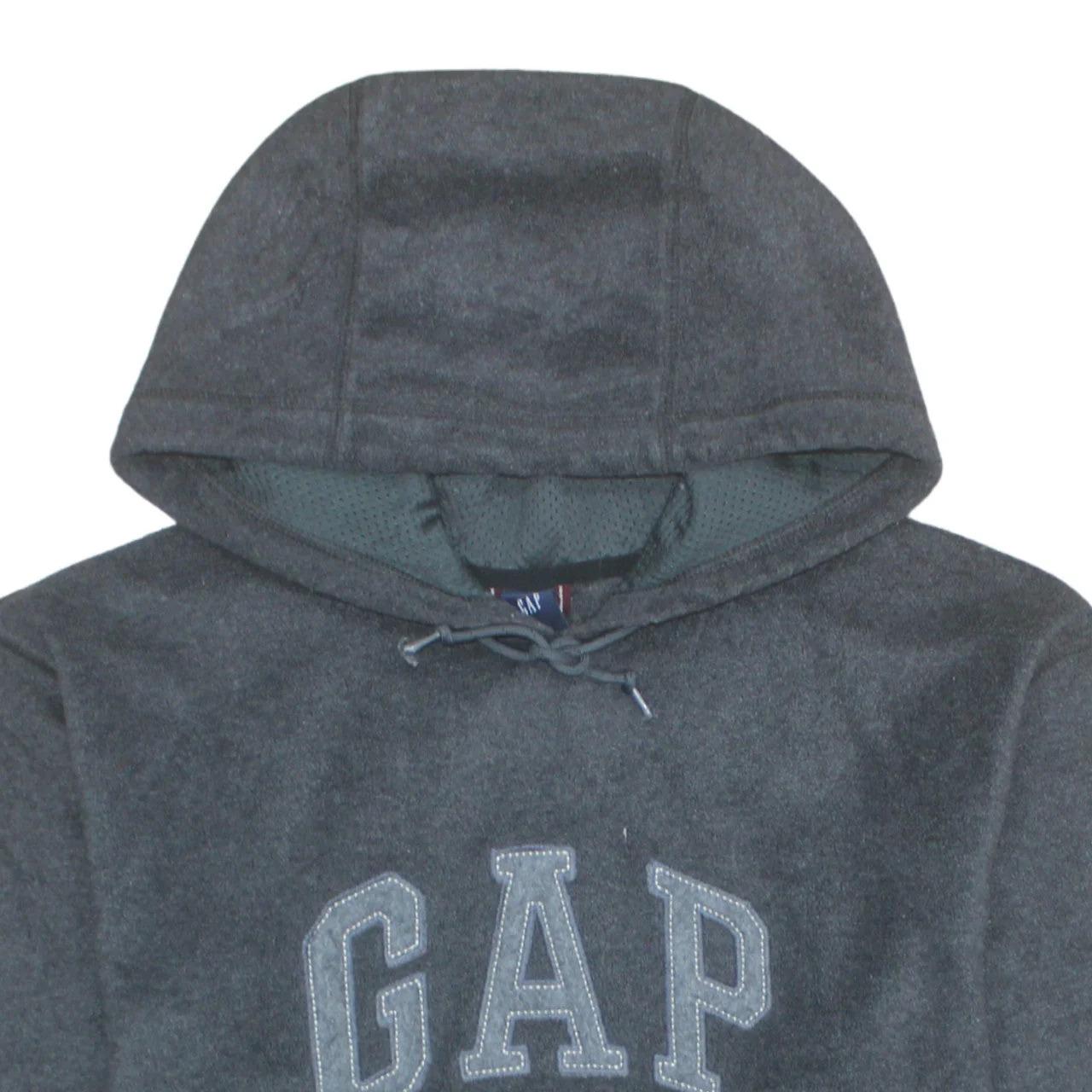 GAP Men's Grey Pullover Hoodie Medium Regular Fit Fleece Logo Sweatshirt - Image 8