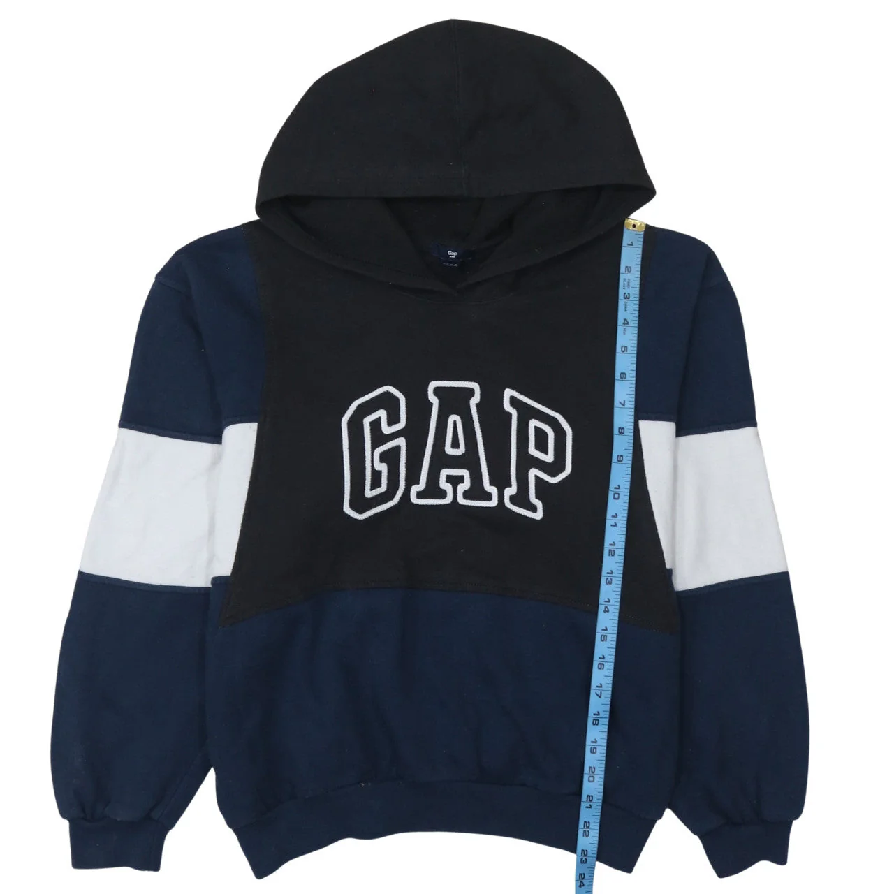 GAP Men's Multicoloured Pullover Hoodie XL Fleece Logo Sweatshirt - Image 2