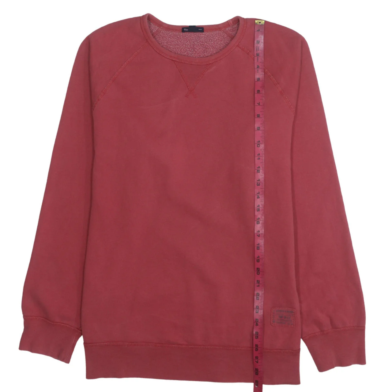 Gap Men's Red Cotton Blend Crew Neck Pullover Sweatshirt M - Image 3