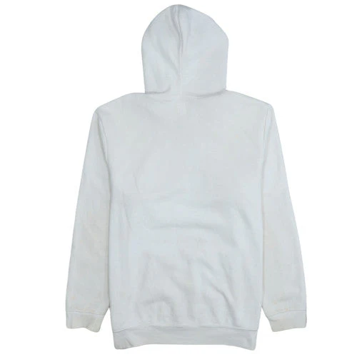 GAP Mens White Pullover Hoodie L Logo Fleece Sweatshirt - Image 4