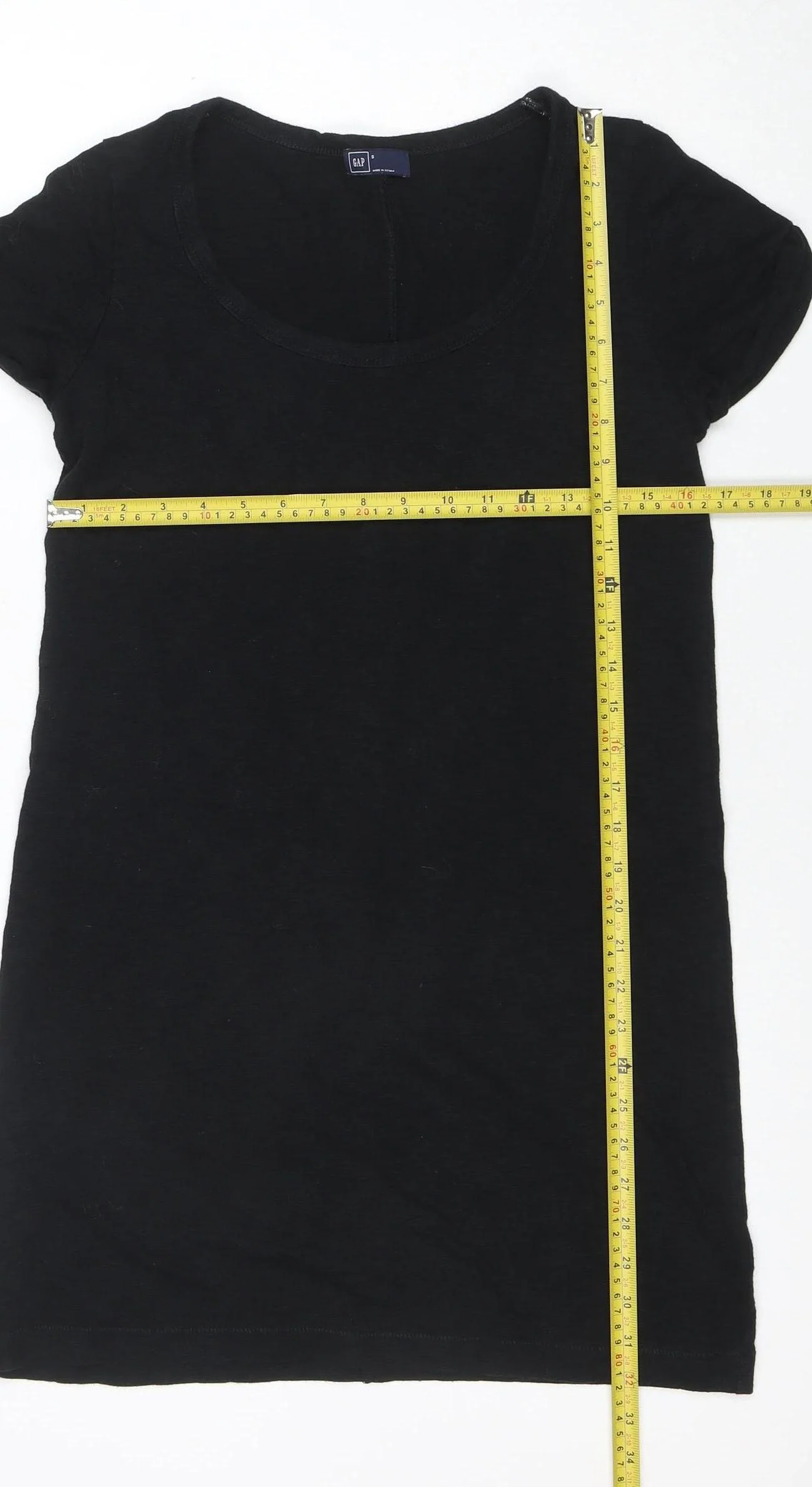 GAP Women Black Short Sleeve T-Shirt Dress Size S - Image 2