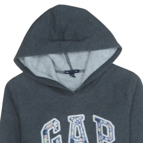 GAP Women Dark Grey Pullover Hoodie Size M Cotton Blend Fleece - Image 7