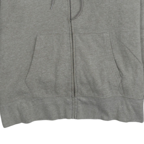 GAP Women Grey Full Zip Hoodie 2XL Logo Fleece Lined Casual - Image 6