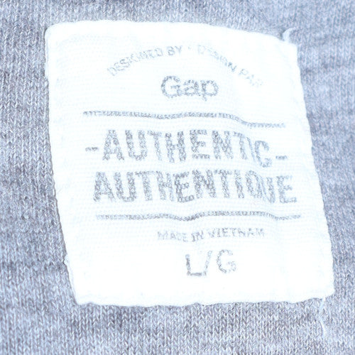 GAP Women Grey Full Zip Hoodie L Cotton Casual Sweatshirt - Image 5