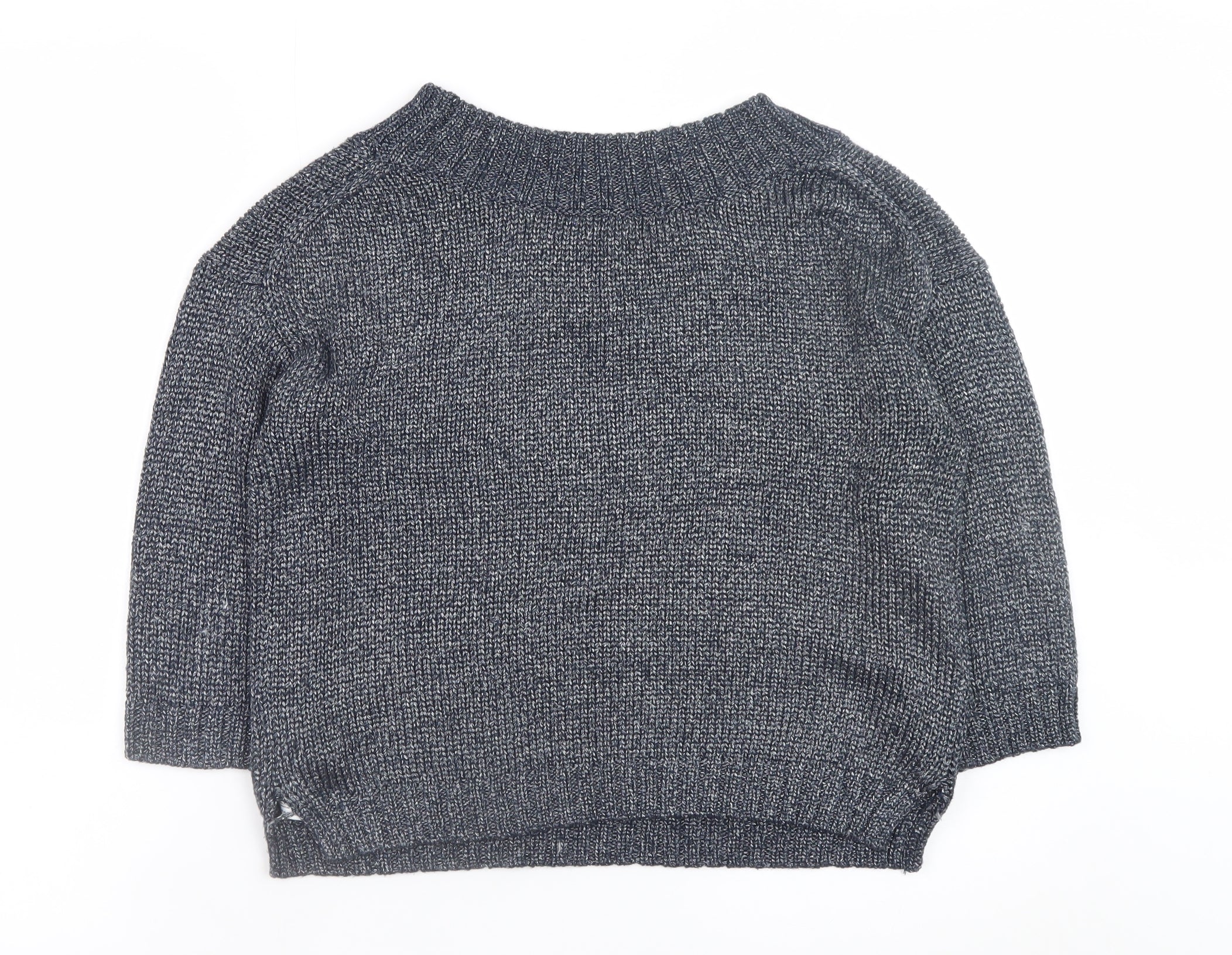 Gap Women Grey Knit Crew Neck Pullover Jumper Size M Acrylic Blend - Image 3