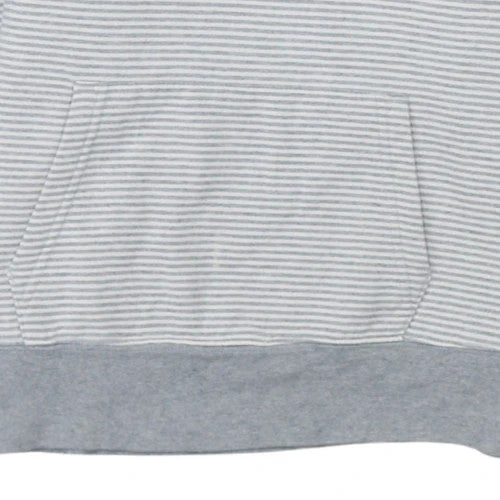 GAP Women Grey Striped Pullover Hoodie M Hooded Casual Sweatshirt - Image 7