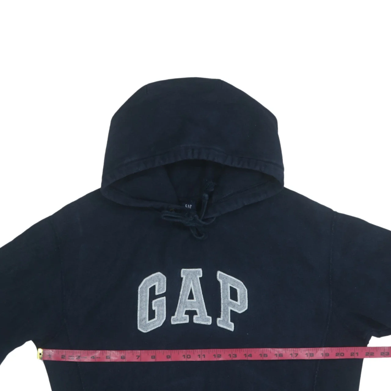 GAP Women Navy Blue Pullover Hoodie S Logo Embroidered Casual - Image 2
