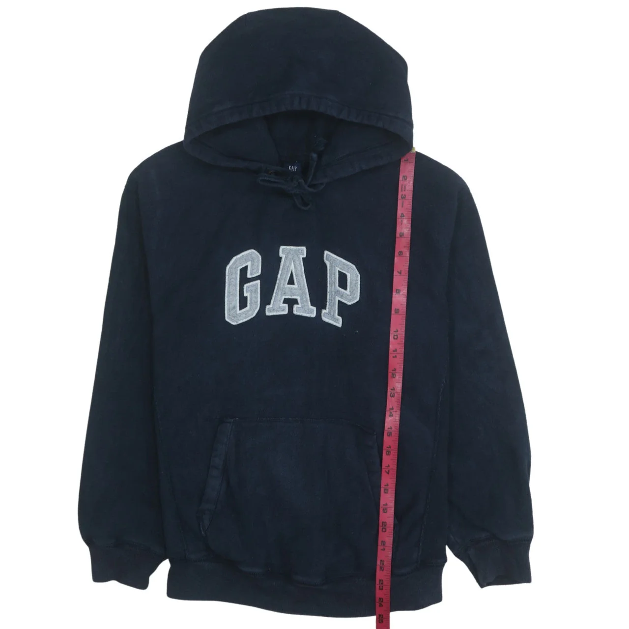 GAP Women Navy Blue Pullover Hoodie S Logo Embroidered Casual - Image 3