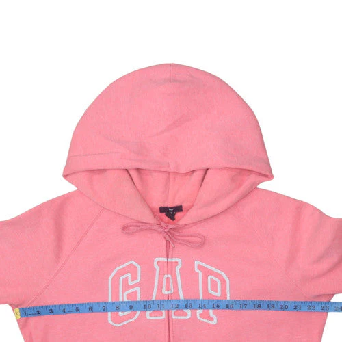 GAP Women Pink Full Zip Hoodie XL Cotton Blend Casual Sweatshirt - Image 2