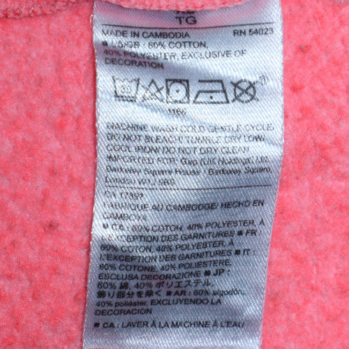 GAP Women Pink Full Zip Hoodie XL Cotton Blend Casual Sweatshirt - Image 6