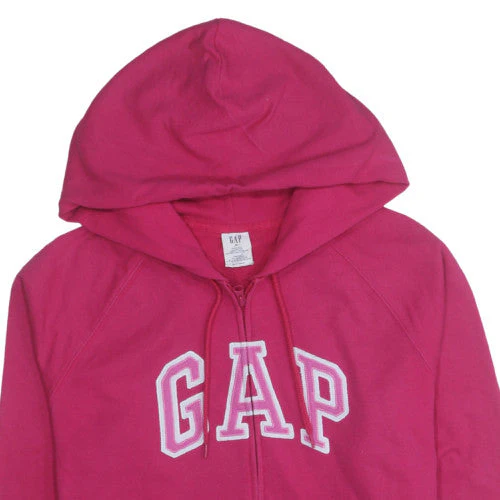 GAP Women Pink Full Zip Hoodie XL Cotton Blend Lined Sweatshirt - Image 8