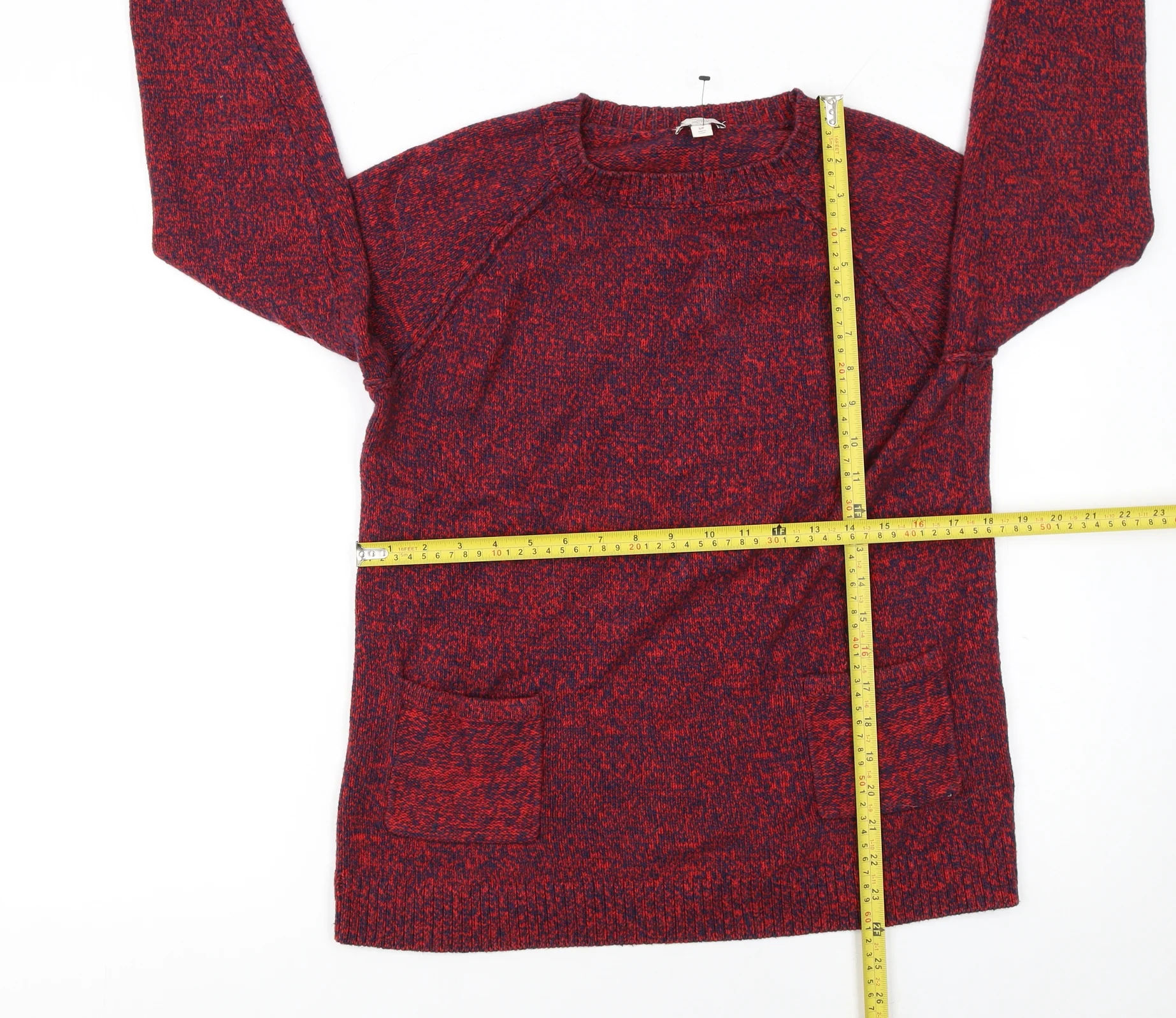 Gap Women Red Crew Neck Long Sleeve Knit Pullover Jumper Size S - Image 2