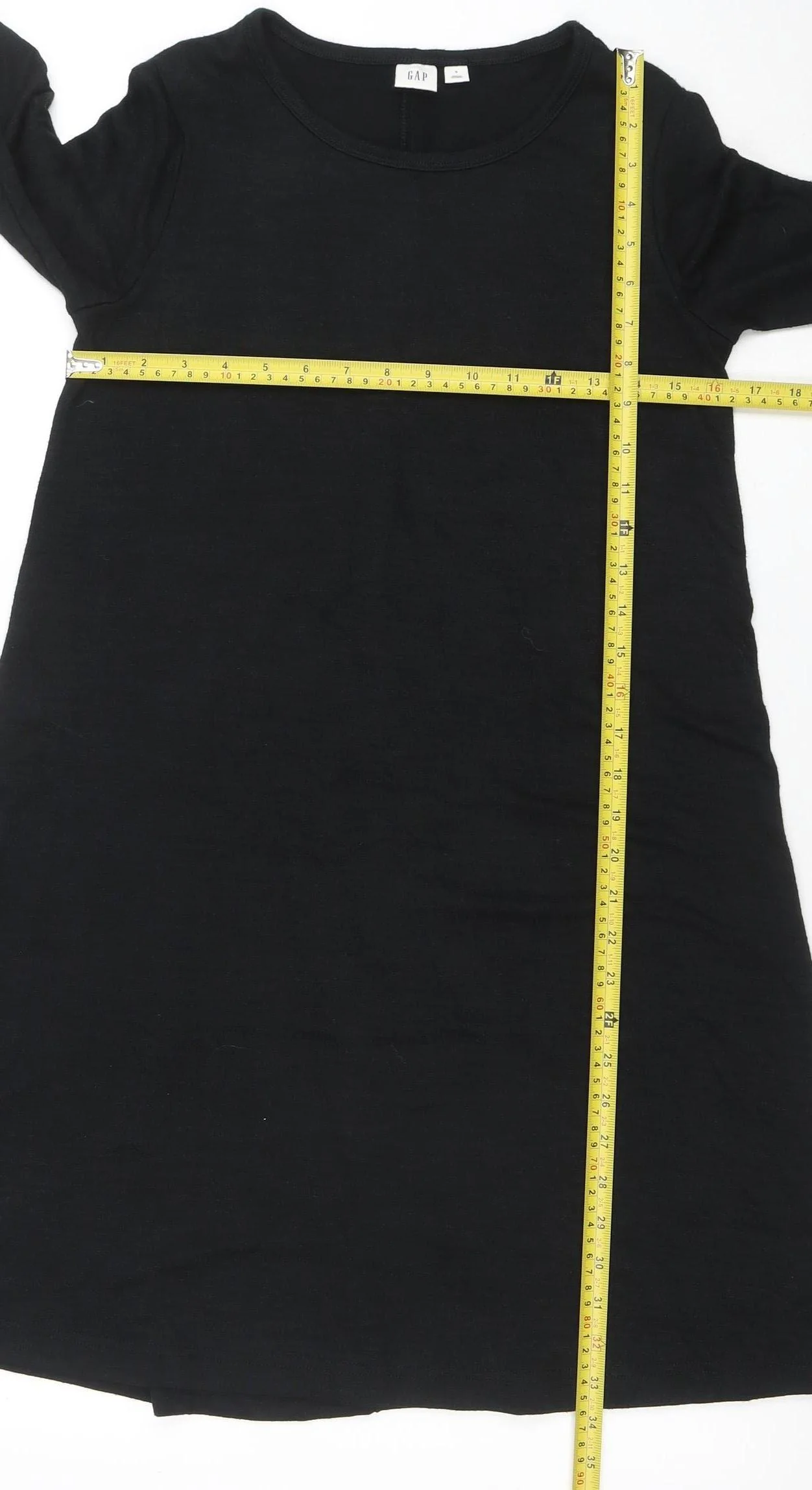 GAP Women’s Black Long Sleeve Jersey T-Shirt Dress Size S - Image 2