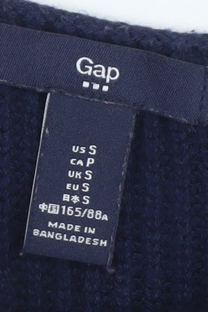 Gap Women’s Blue Striped Cotton Boat Neck Jumper Size S - Image 4