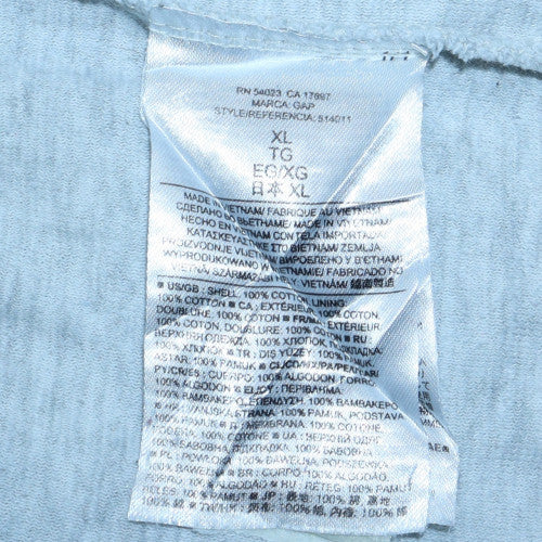 Gap Women’s Light Grey Full Zip Hoodie XL Cotton Blend Casual - Image 5