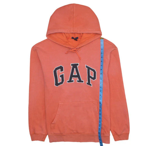 GAP Women’s Orange Pullover Hoodie L Logo Graphic Casual Fleece - Image 3