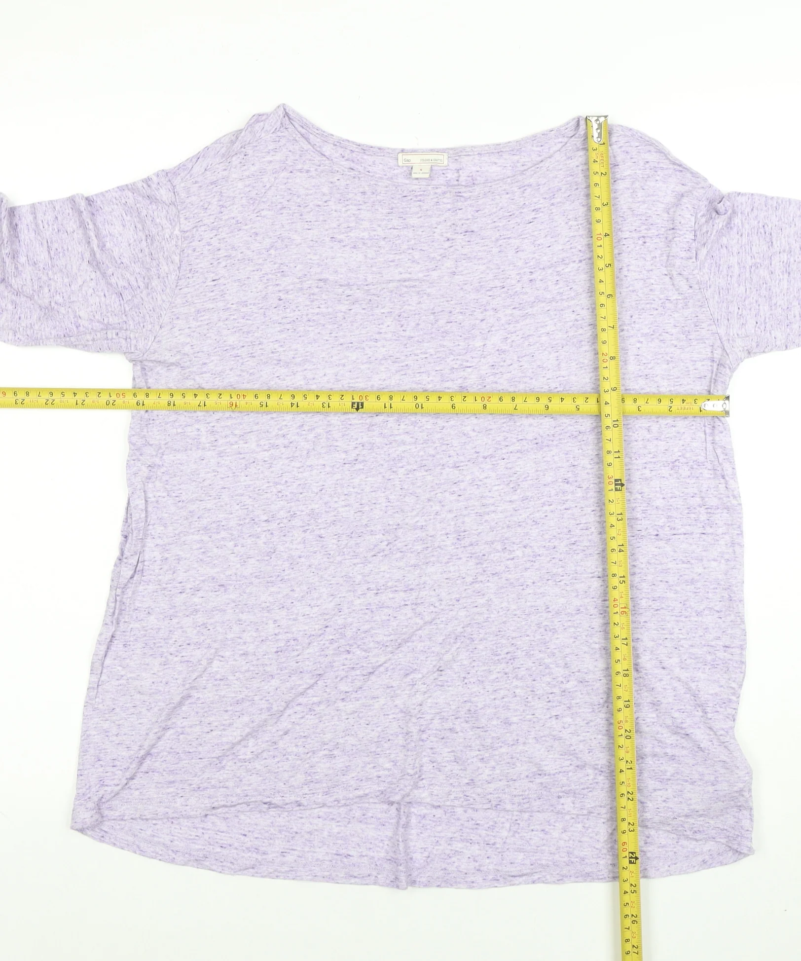 Gap Women’s Purple 3/4 Sleeve Relaxed Fit Jersey T-Shirt Size S - Image 2