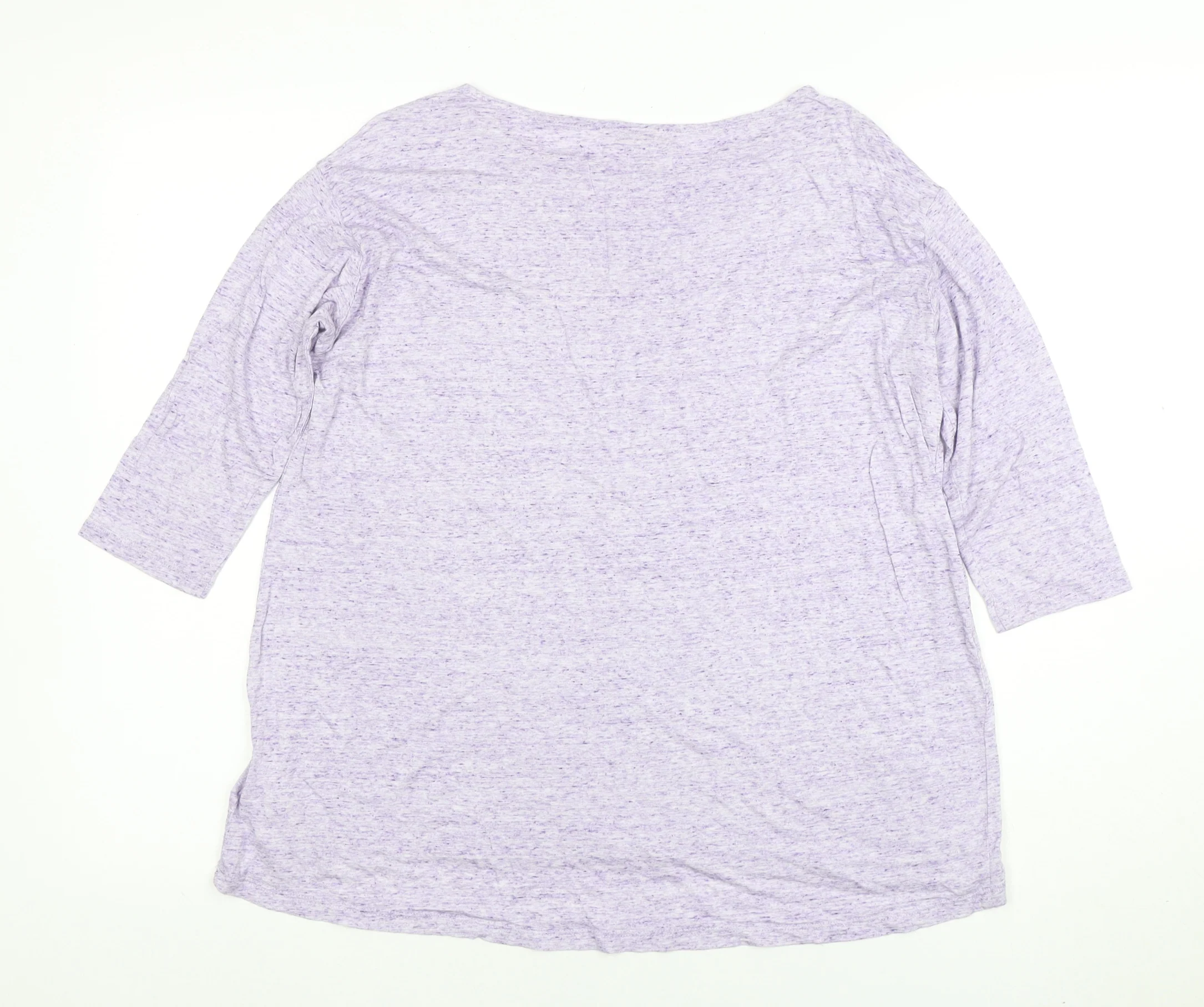 Gap Women’s Purple 3/4 Sleeve Relaxed Fit Jersey T-Shirt Size S - Image 3