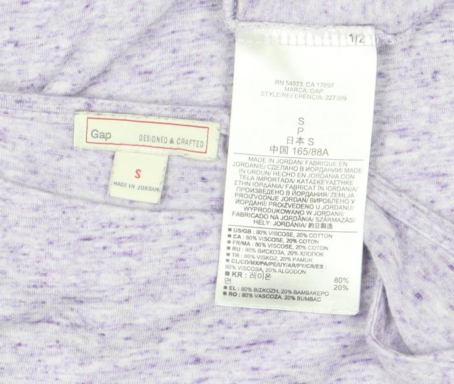 Gap Women’s Purple 3/4 Sleeve Relaxed Fit Jersey T-Shirt Size S - Image 4