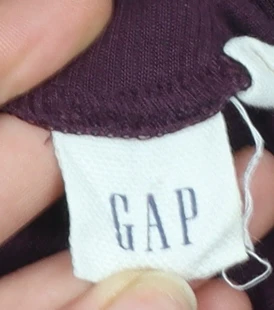 GAP Women’s Purple Mock Neck Long Sleeve Cotton Top Size S - Image 4