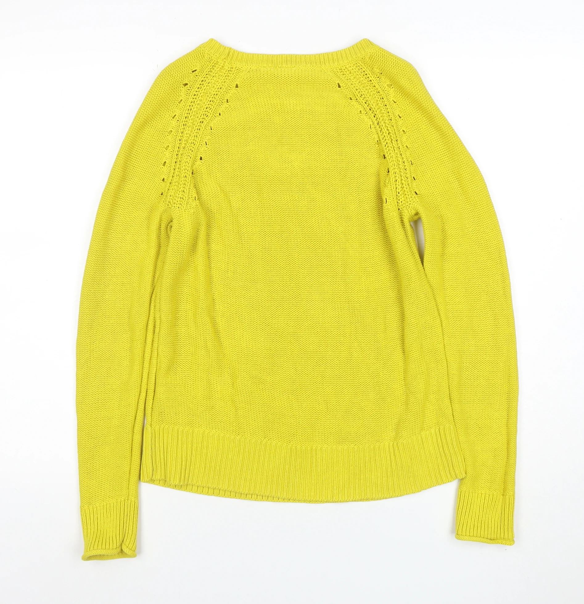 GAP Women’s Yellow Cotton Crew Neck Knit Jumper Size S - Image 3