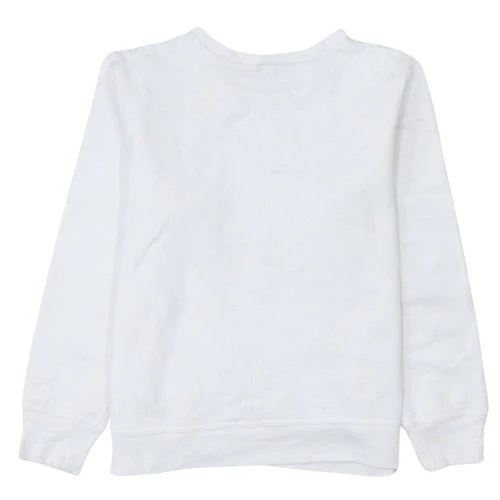 GAP Women White Small Pullover Sweatshirt Crew Neck Logo - Image 4