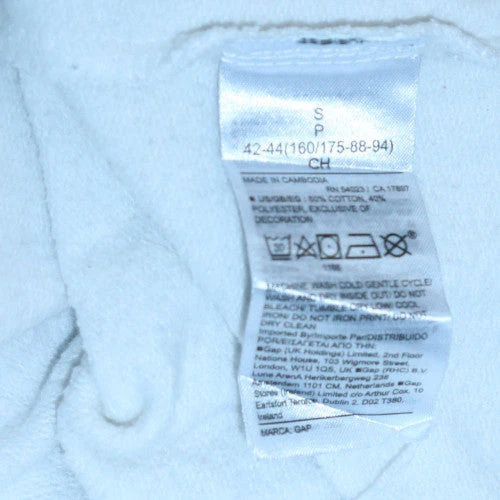 GAP Women White Small Pullover Sweatshirt Crew Neck Logo - Image 6