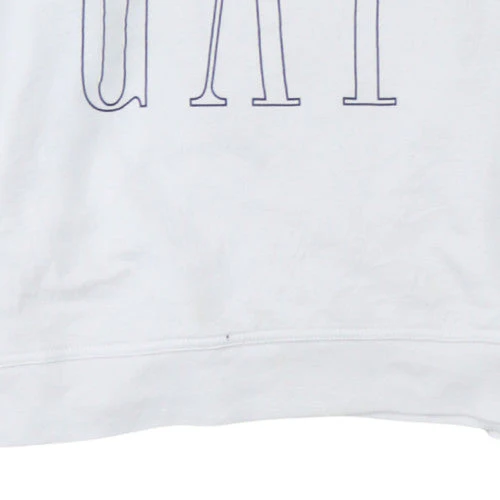 GAP Women White Small Pullover Sweatshirt Crew Neck Logo - Image 7