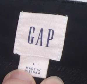 GAP Womens Black Velvet Short Sleeve Blouse Size L Relaxed Fit - Image 4