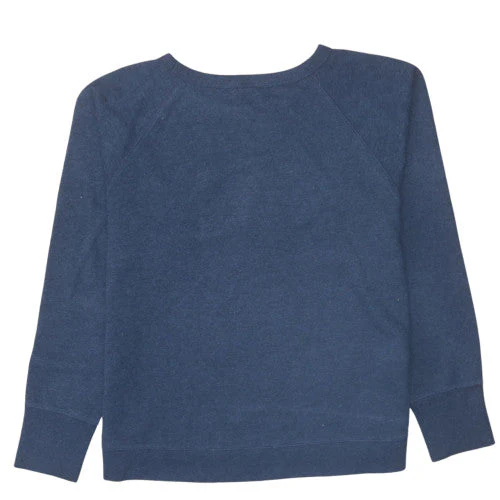 GAP Womens Blue Cotton Blend Logo Pullover Sweatshirt Size M - Image 4