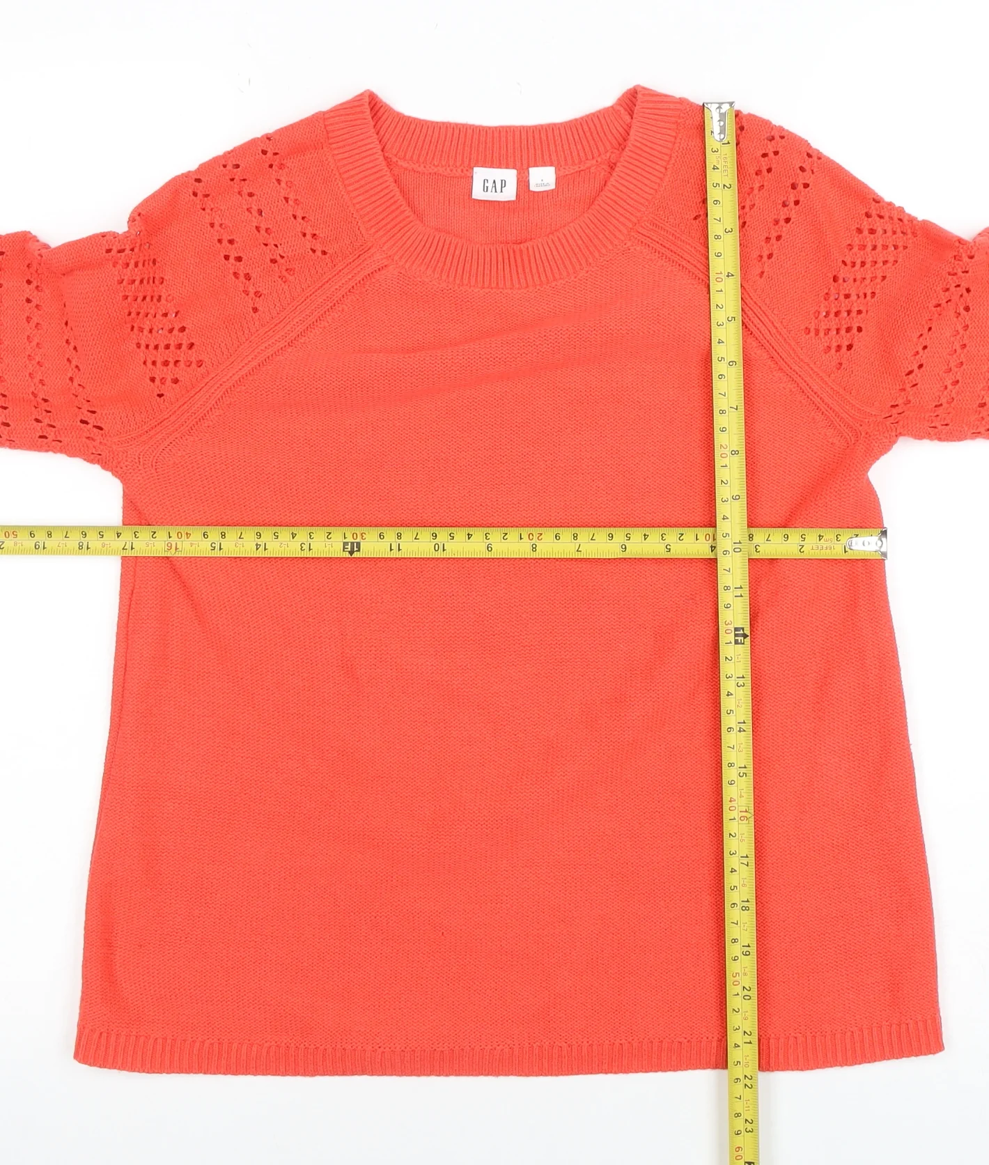 GAP Women's Coral Cotton Crew Neck Jumper Size S Long Sleeve - Image 2