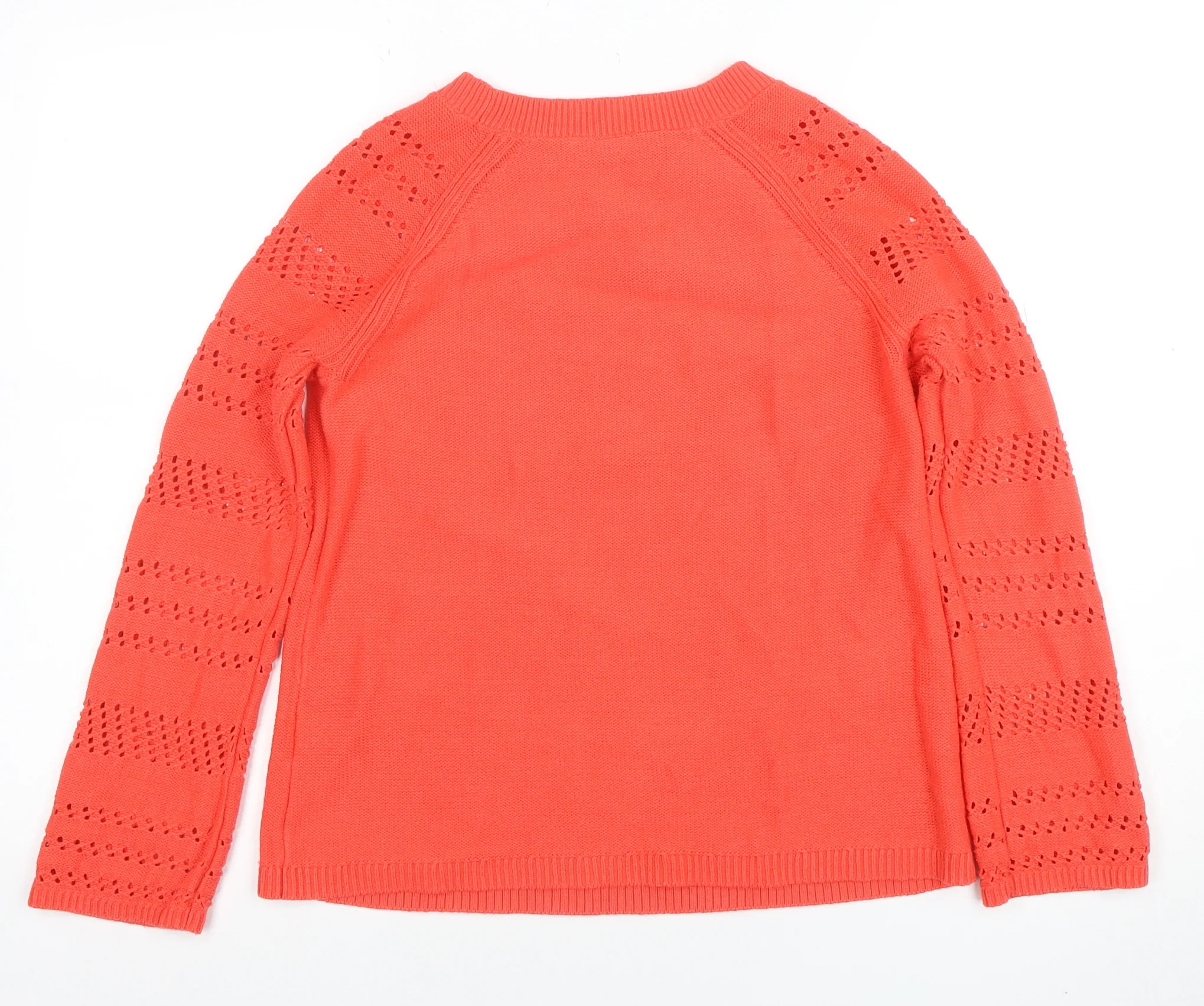GAP Women's Coral Cotton Crew Neck Jumper Size S Long Sleeve - Image 3